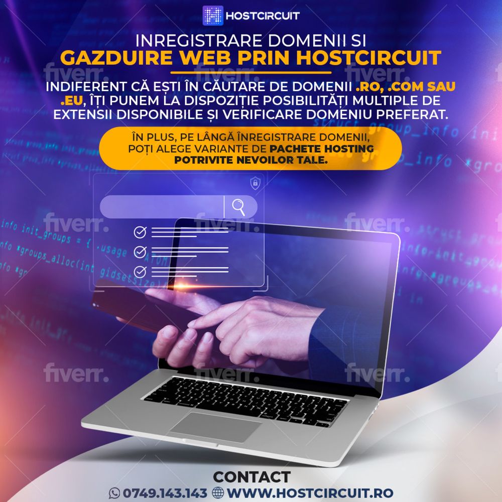 Gazduire Web , Web Design, Creare site, Inregistrare domeniu