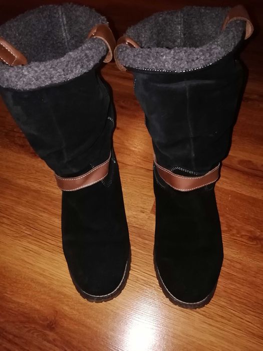 Cizme dama, Rieker piele naturala intoarsa, 40 - 26 cm