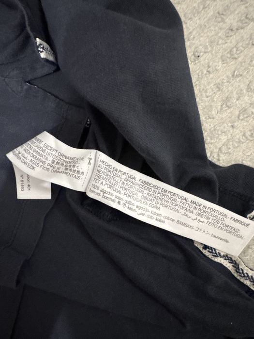 Massimo Dutti синя тениска с надпис (Л размер)