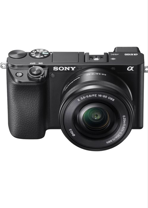 Aparat Foto Sony Alpha A6100, 24.2MP, 4K, Negru + Obiectiv 16-50mm