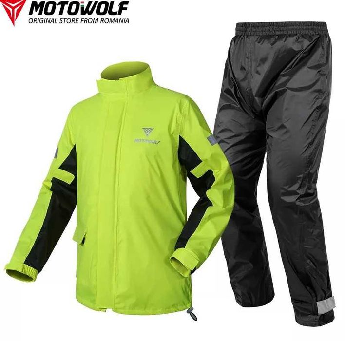 Echipament Moto Impermeabil,ploaie Motowolf Unisex- Geaca si Pantaloni