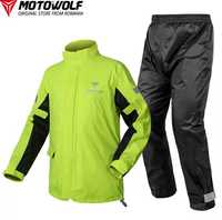 Echipament Moto Impermeabil,ploaie Motowolf Unisex- Geaca si Pantaloni