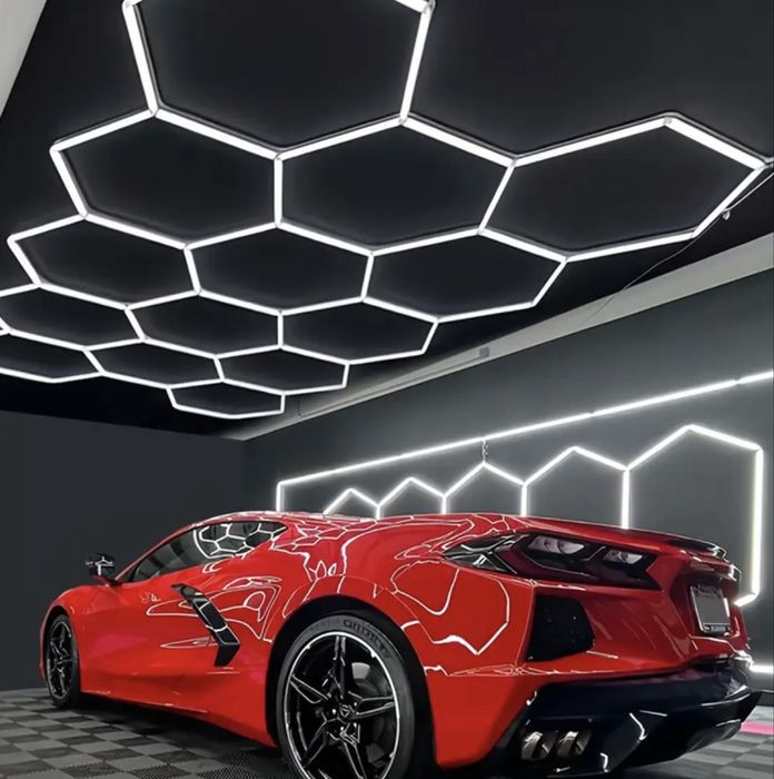 Kit Lumini Led Hexagonale-14 module Garaj/Studio/Showroom