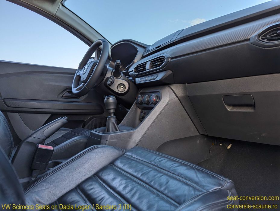 Sistem adaptare scaune de VW Scirocco pe Logan Sandero 3 III 2020 +