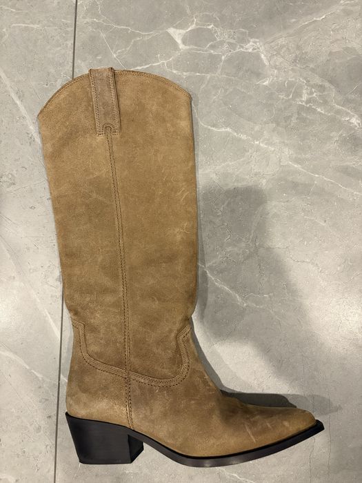 Cizma Zara din piele intoarsa