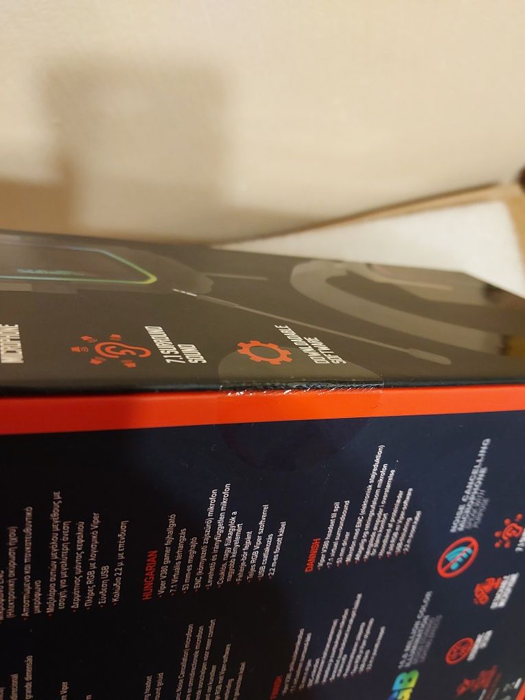 Нови Patriot Headset Viper V380 - RGB геймърски слушалки