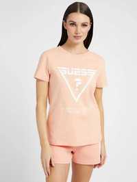 ПРОМО GUESS XS/S/M-Оригинална розова дамска тениска с лого