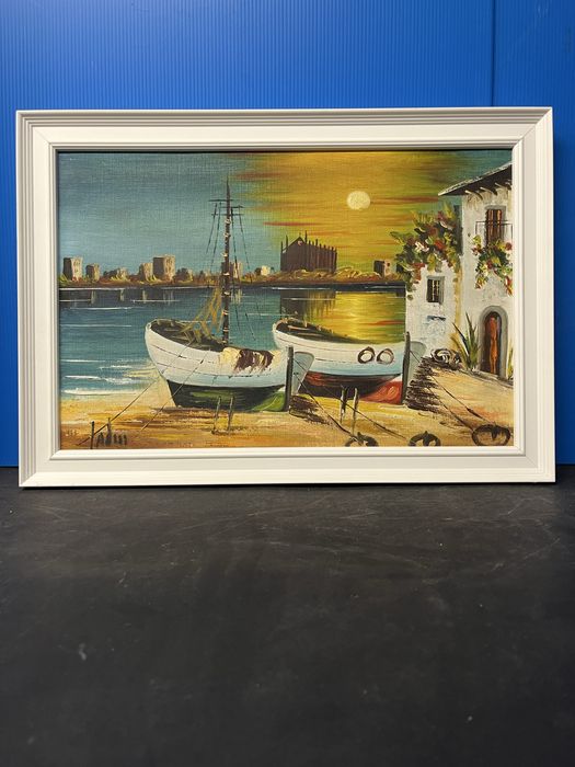 Картина-Морски пейзаж,залез