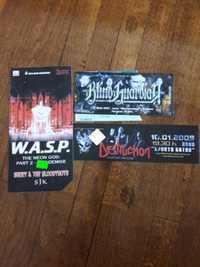 Билети от концерти на Blind Guardian, Destruction, WASP 15лв за брой