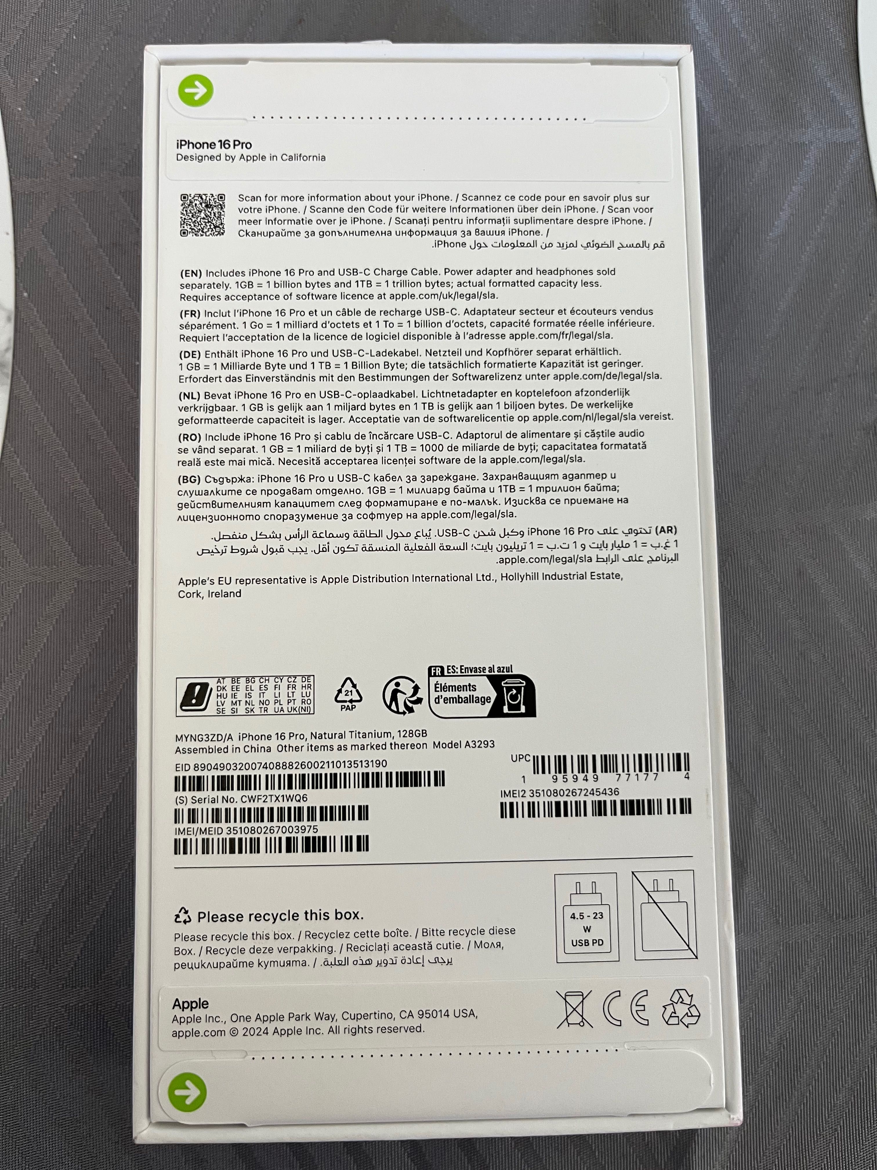 iPhone 16 pro 128GB