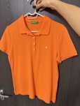 tricou cu guler polo benetton femei