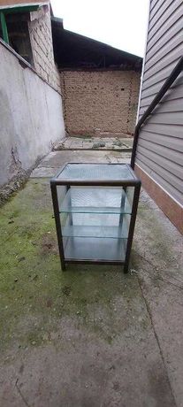 Алуминиева етажерка с армирано стъкло