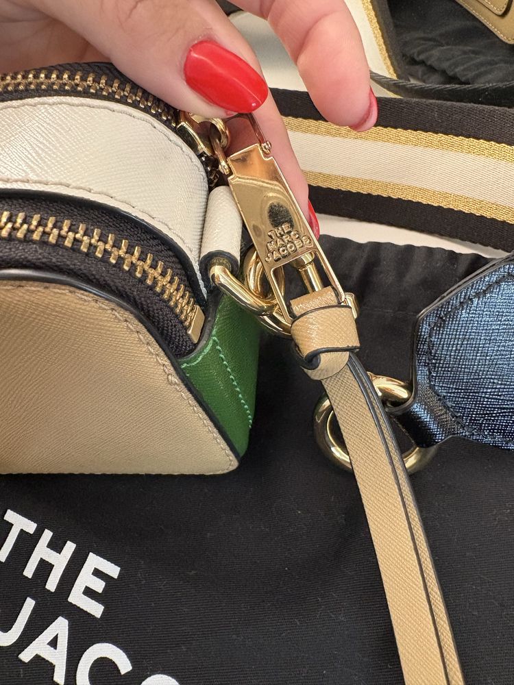Geanta crossbody din piele The Snapshot Marc Jacobs