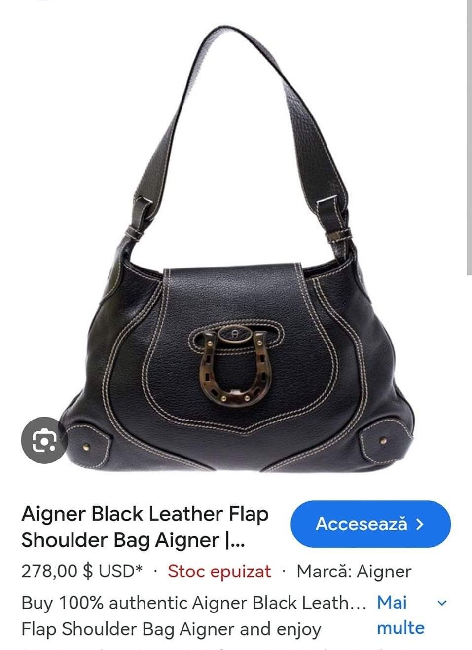 Geanta de piele, Aigner, originala