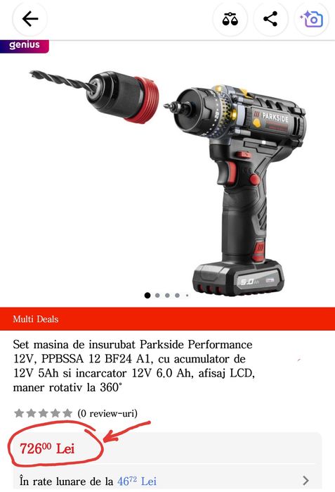 Scule PARKSIDE Noi la cutie pe baza de acumulator