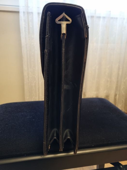 Geanta Servieta barbati office piele naturala neagra