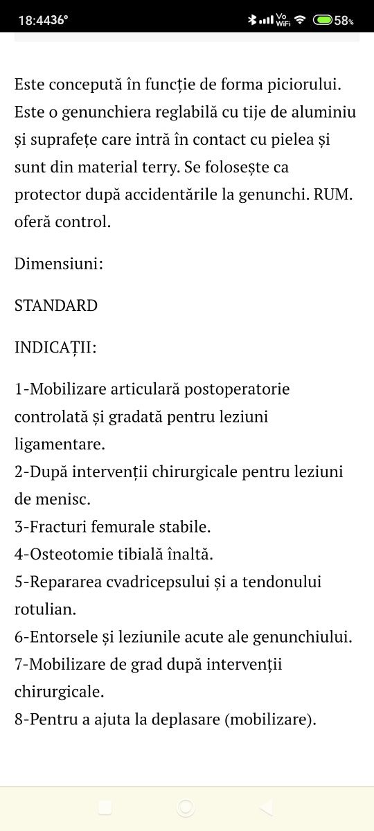 Orteza medicala genunchi Elbrox