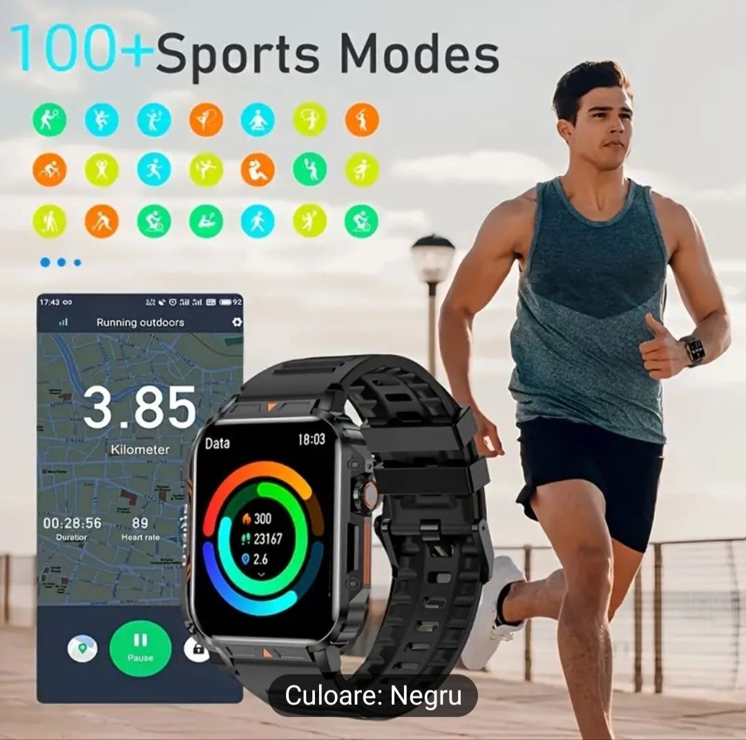 Smartwatch 2024 ceas inteligent barbatesc ios android