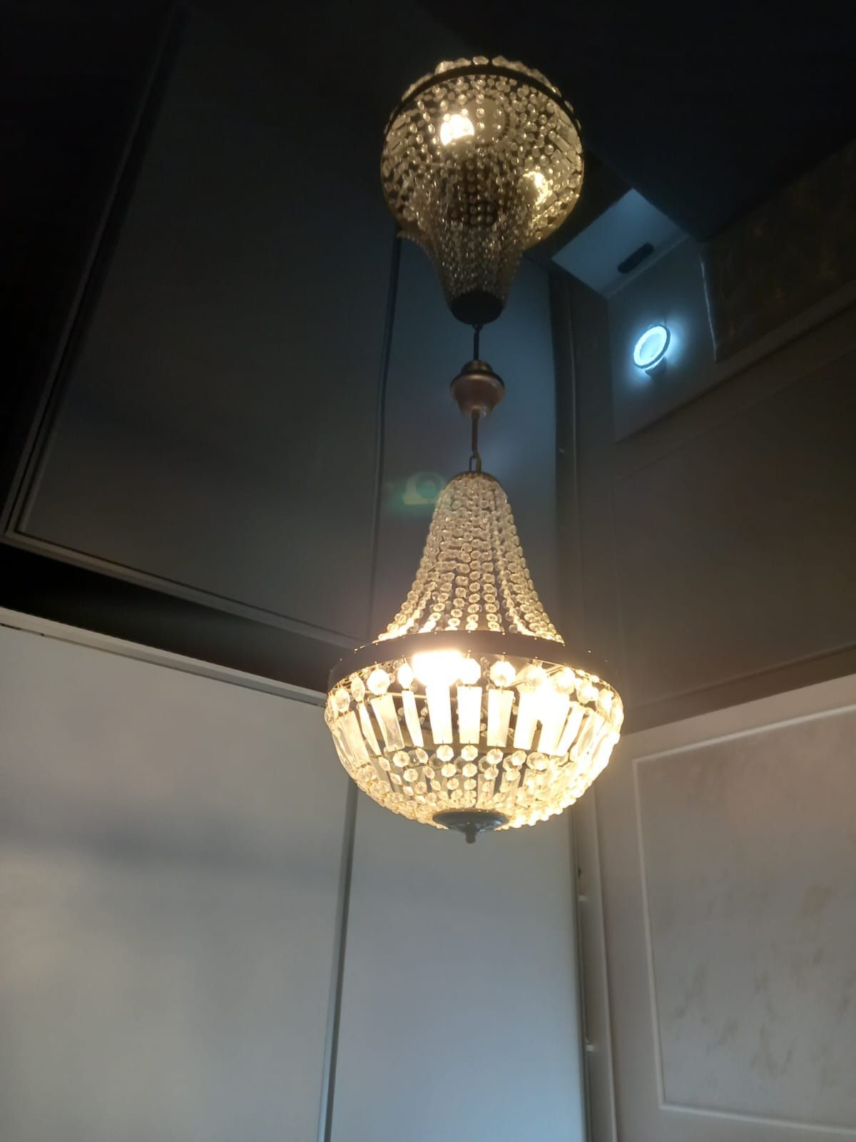 Candelabre  din cristal,model frantuzesc( patru bucăți )