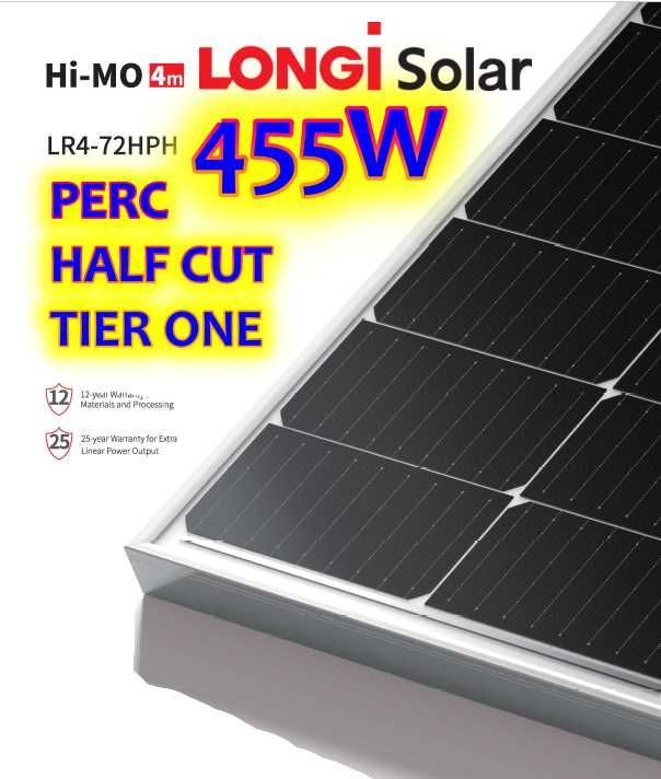 Panouri fotovoltaice mono LR472HPH455M LONGI Solar HALF CUT PERC 20.9%