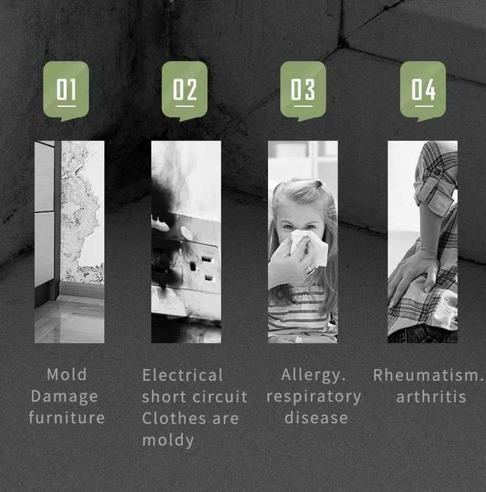Обезвлажнител Абсорбер сешоар за влага, въздух Влагоустойчив 1.2 литра