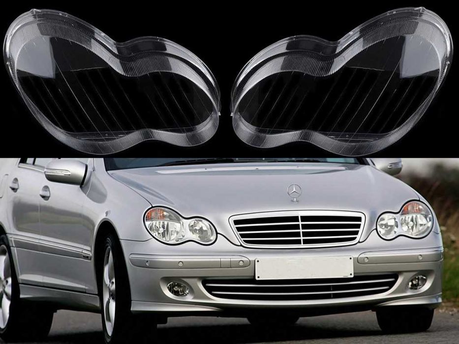 Стъкла за фарове на Mercedes C-Class W203 Facelift (2004-2007)  555