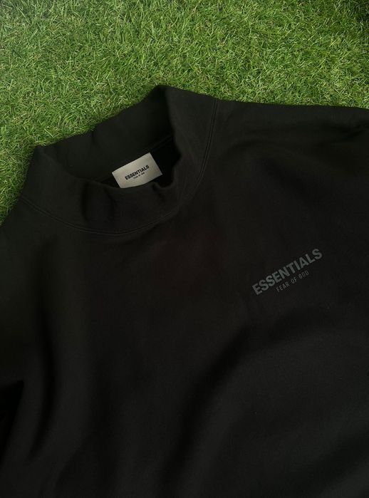 Мъжка блузка : Essentials Black Pullover Mock Neck Sweatshirt XL