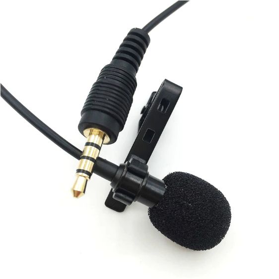 Мини микрофон тип брошка с 3,5мм аудио жак за телефон, компютър и др.