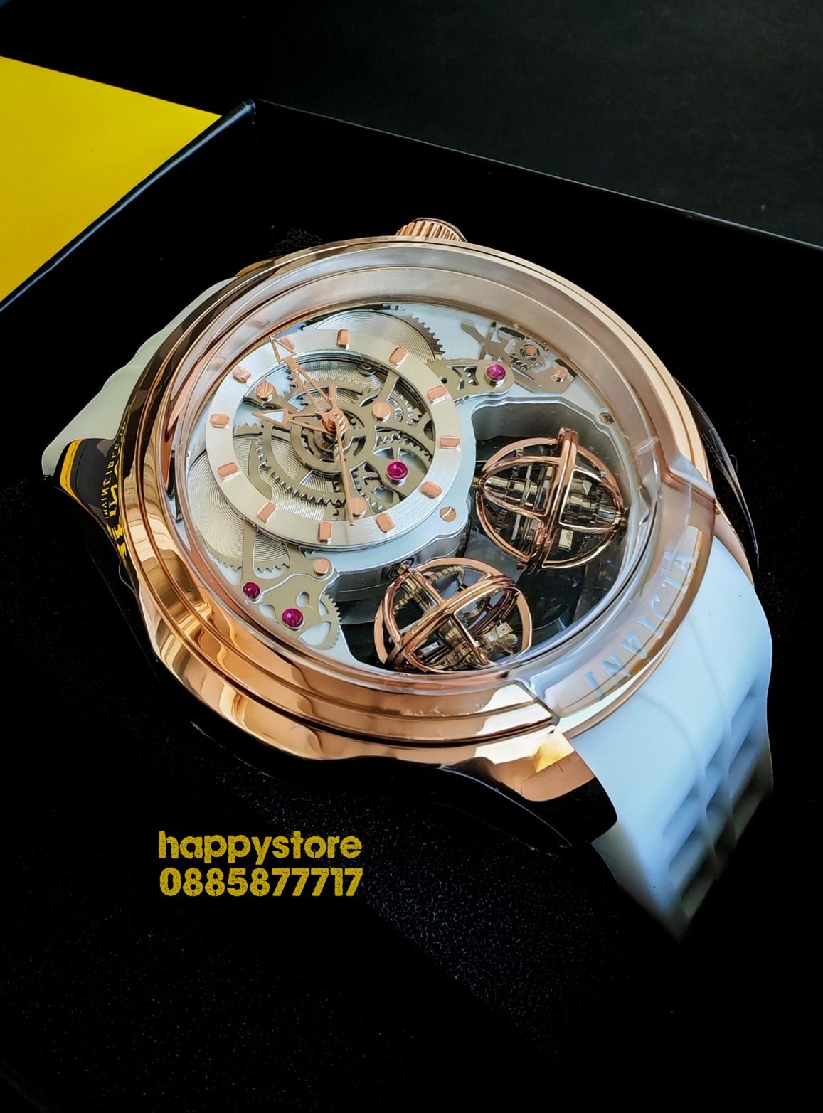 часовник INVICTA Specialty Skeleton Rose Gold 46 mm, Инвикта нов