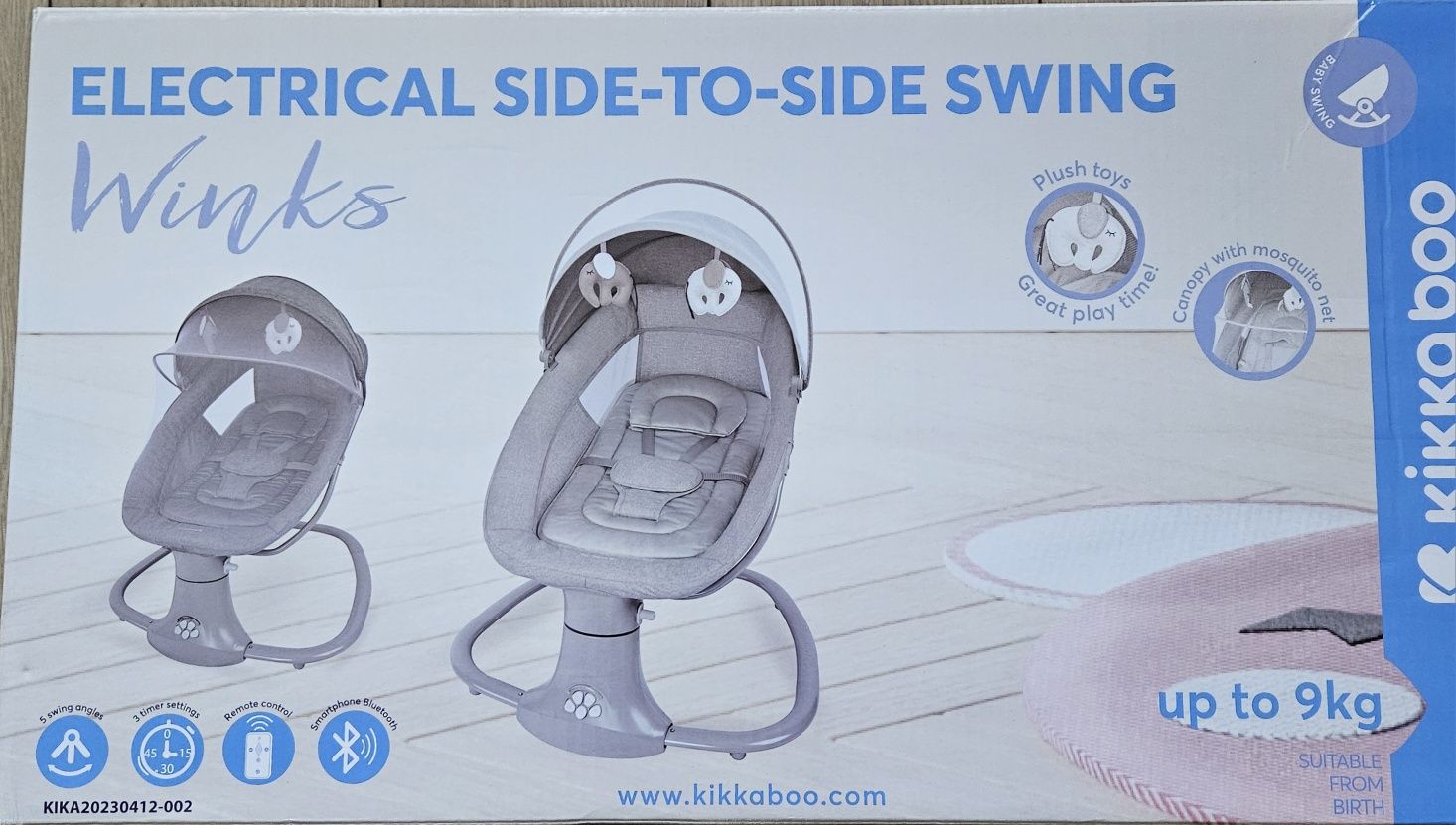 Kikkaboo Люлка Electrical side to side swing. Като нова!
Electrical si