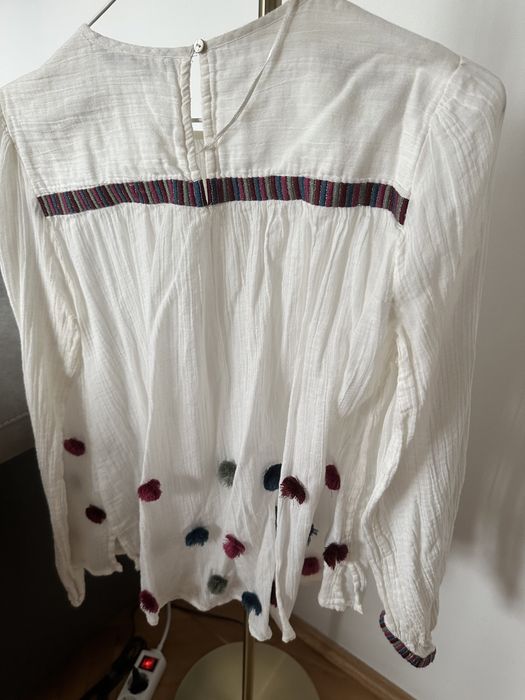 Cămașa albă brodată Zara