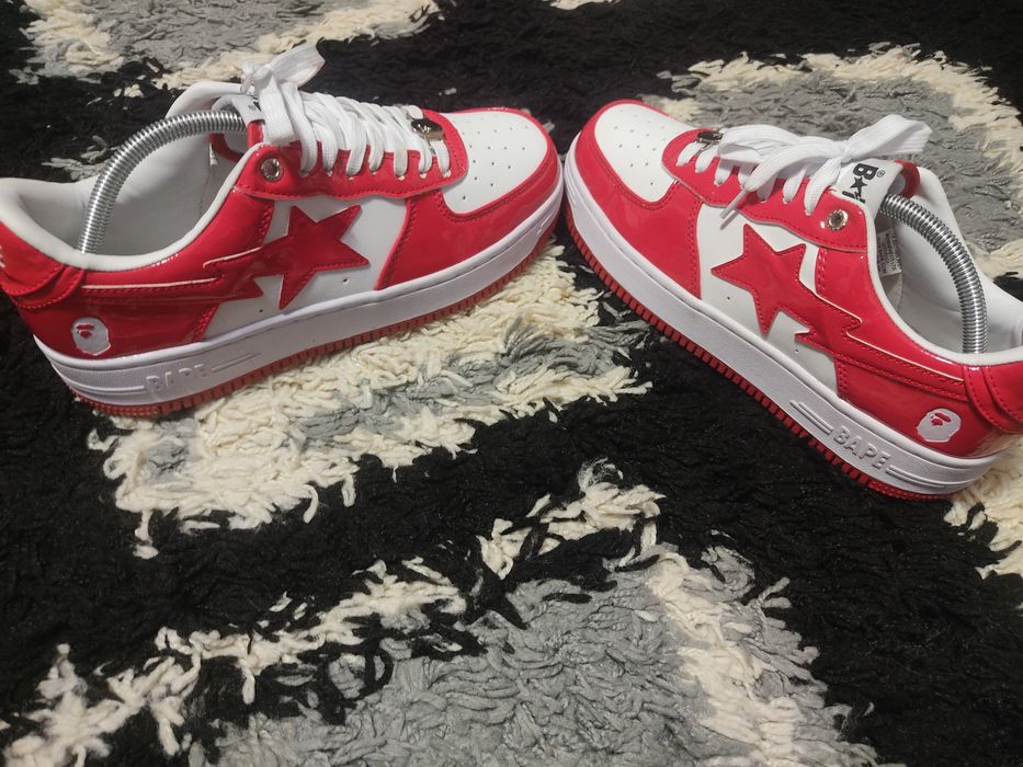 Bapesta red and white