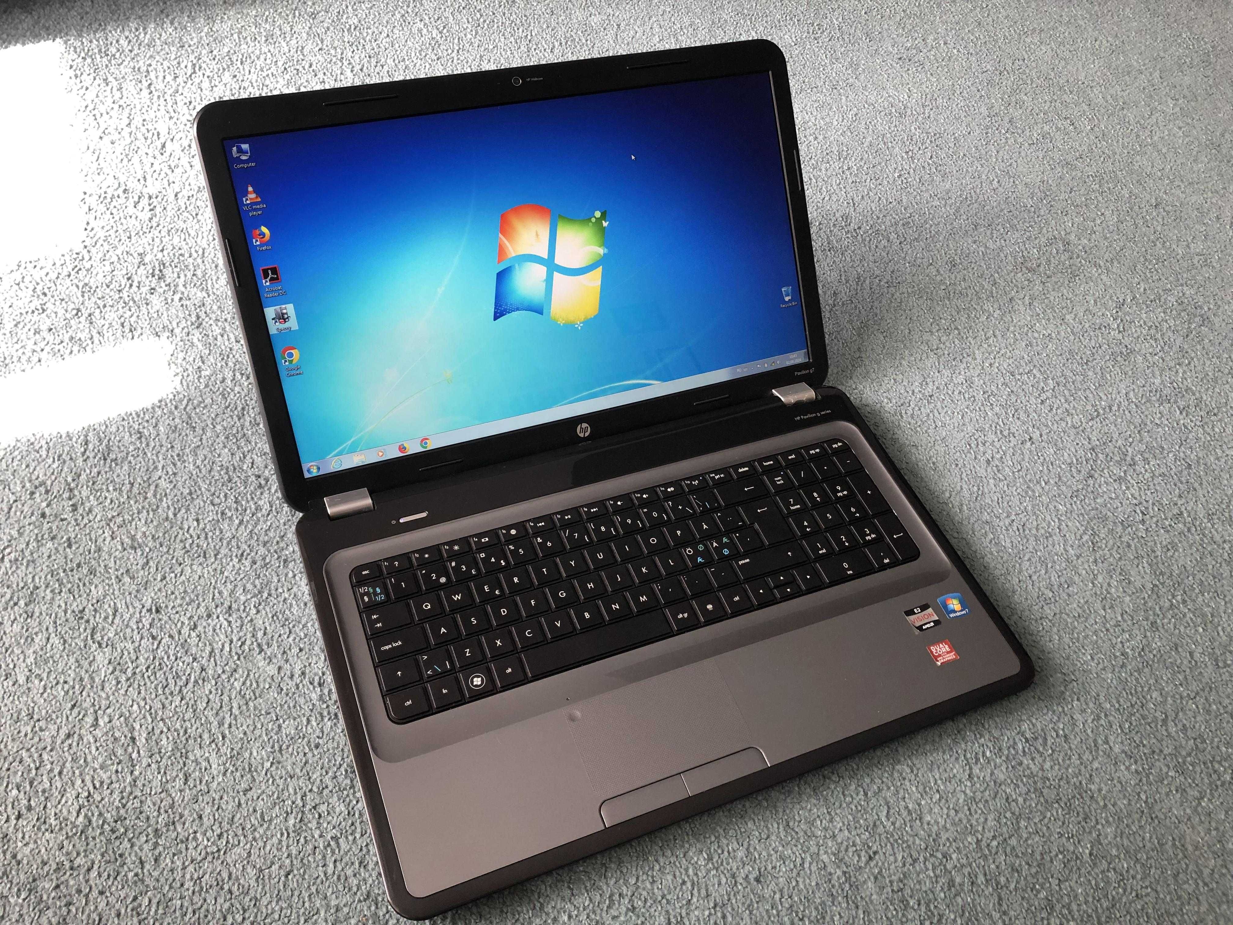 Laptop HP G7 AMD E2-3000M 1,8Ghz 4Gb 320Gb 17,3 Led HD+ video 512mb