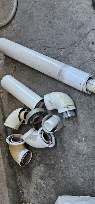 Coș, coturi și prelungire centrală termică