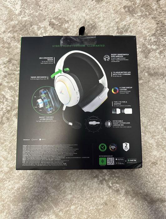 Casti Gaming Wireless RAZER Barracuda X Chroma, 7.1 Surround sigilate
