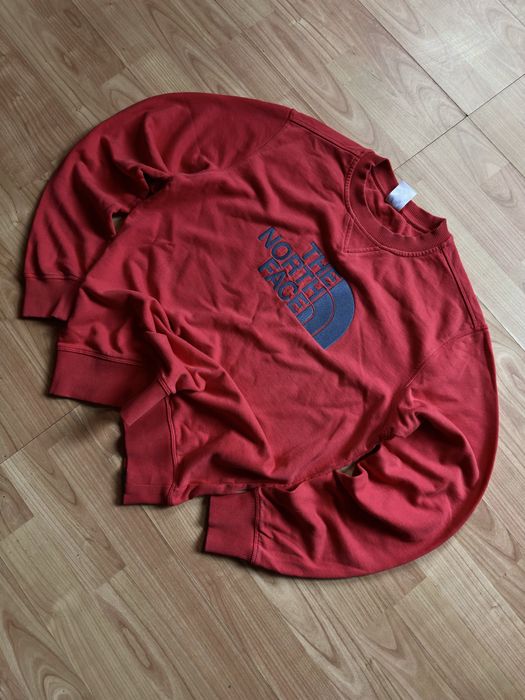 Pullover sweater crewneck jumper The North Face red cotton