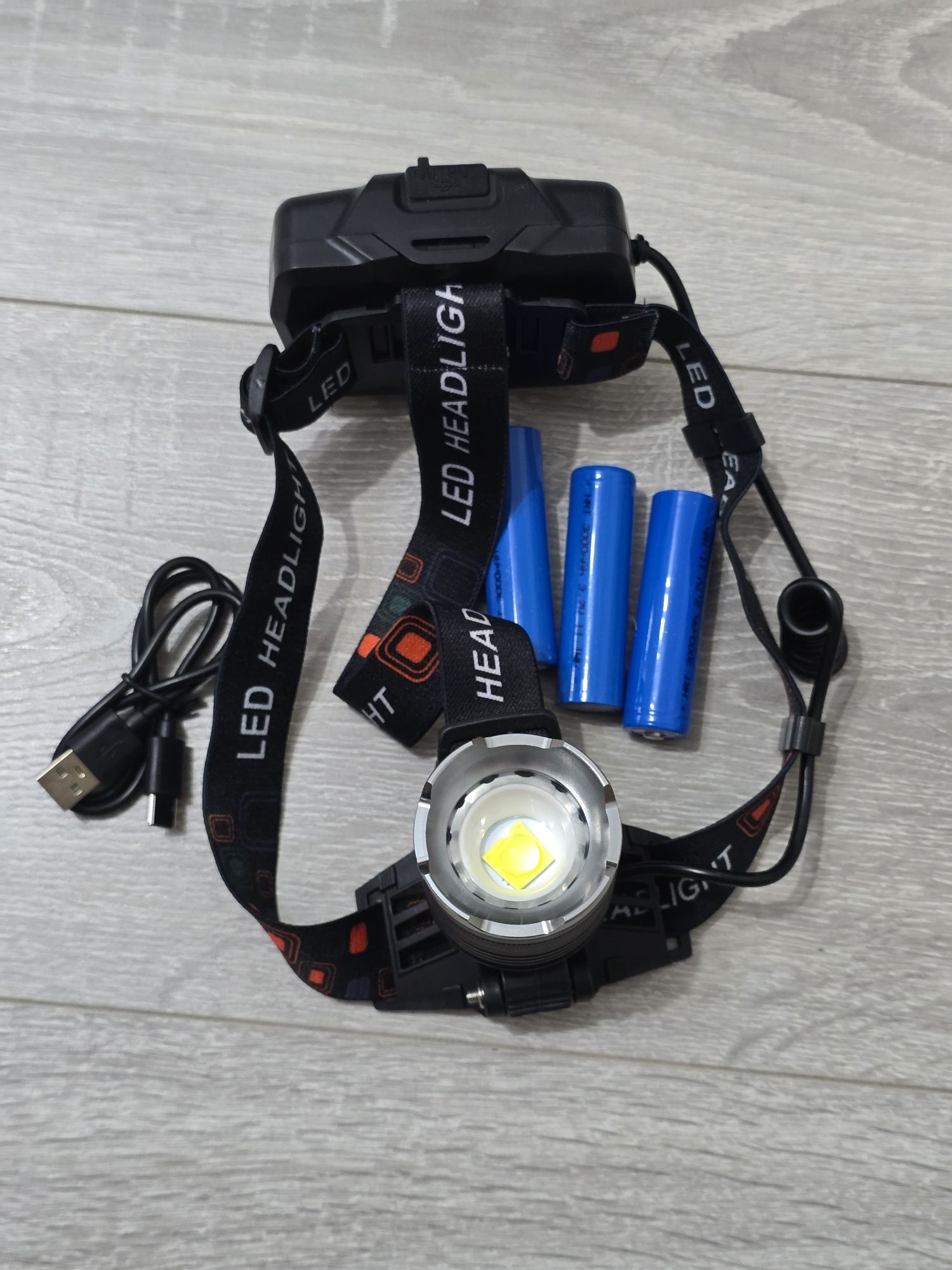 Lanternă frontală LED SIDARK, 120000 LUX, acumulator 9000mAh