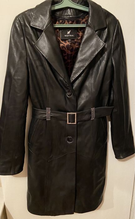 Кожанный плащ