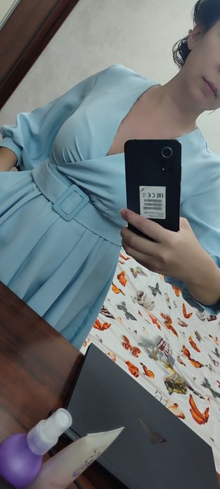 Платье женское голубое