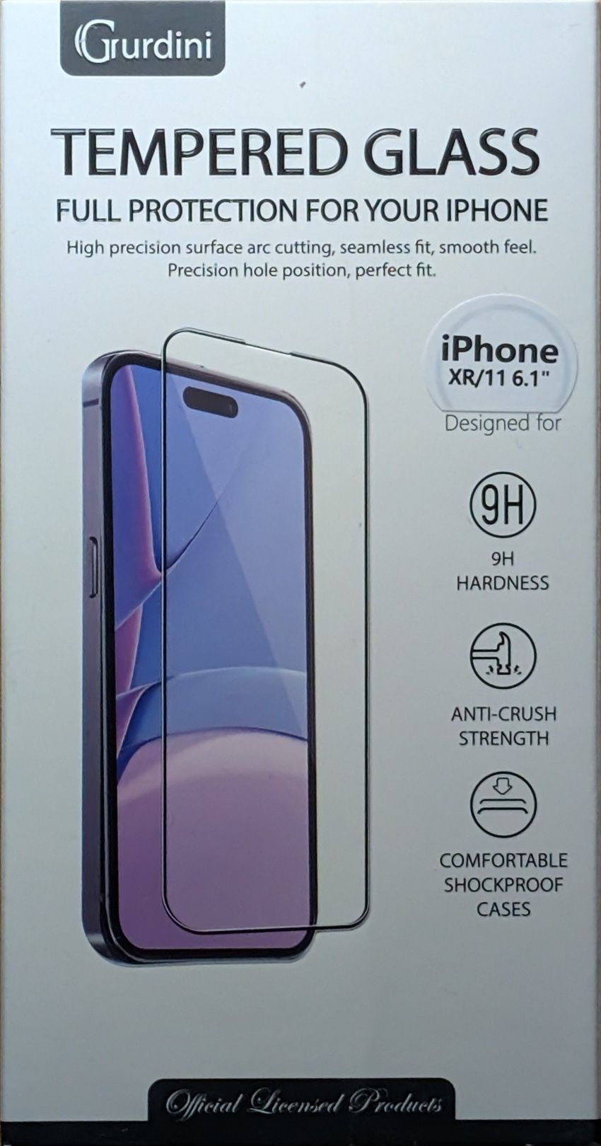 Стекло противоударное iPhone XR/11 6.1" Full Screen 2.5D