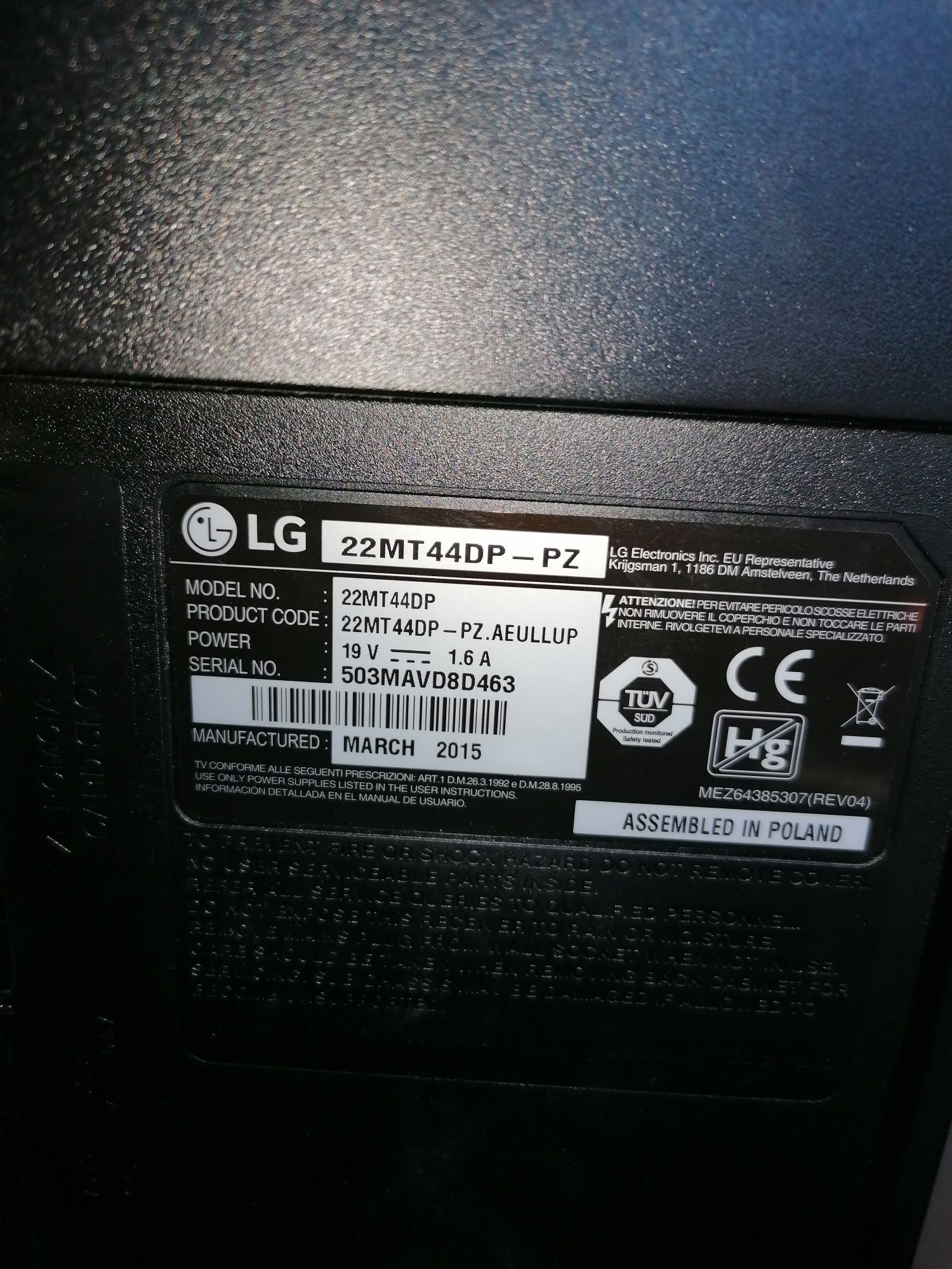 Телевизор LG, 22 инча, HDMI.  .