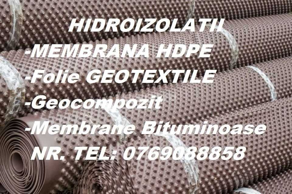 >Hidroizolatii Membrana HDPEFolie Geotextil Geocompozit bituminoase