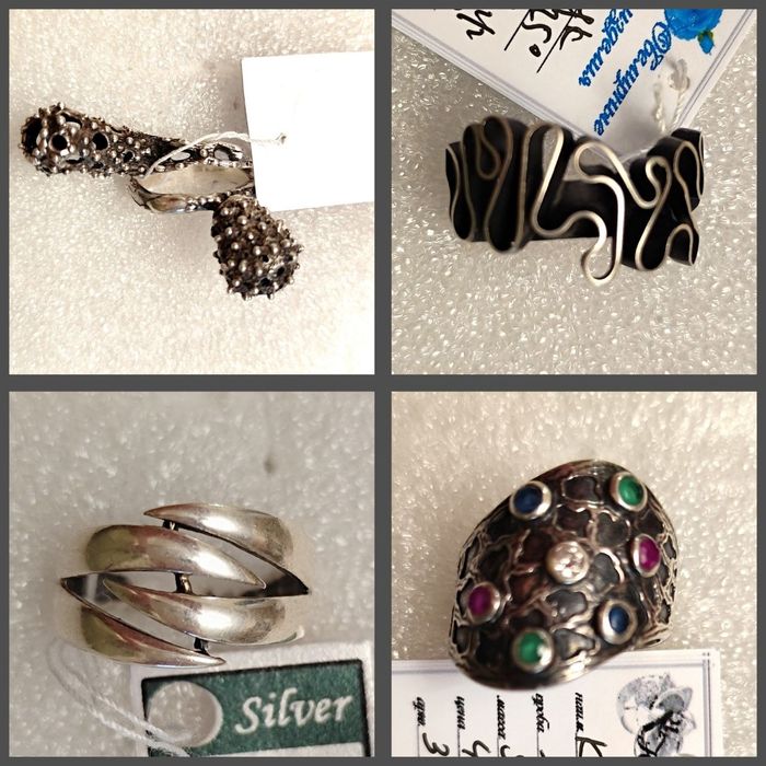 Кольца, серьги, кулоны из серебра