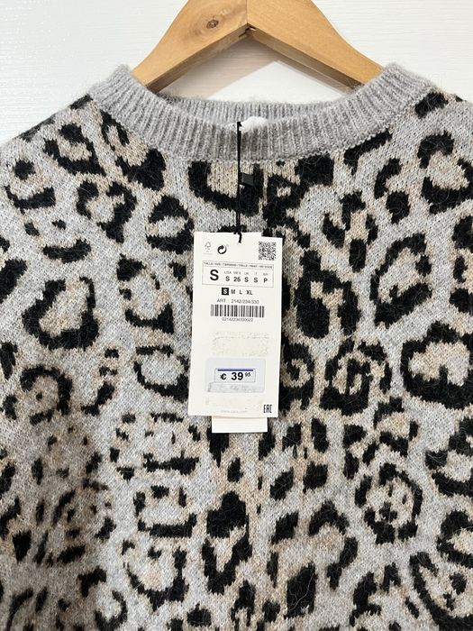 Pulover animal print Zara, nou cu eticheta, S