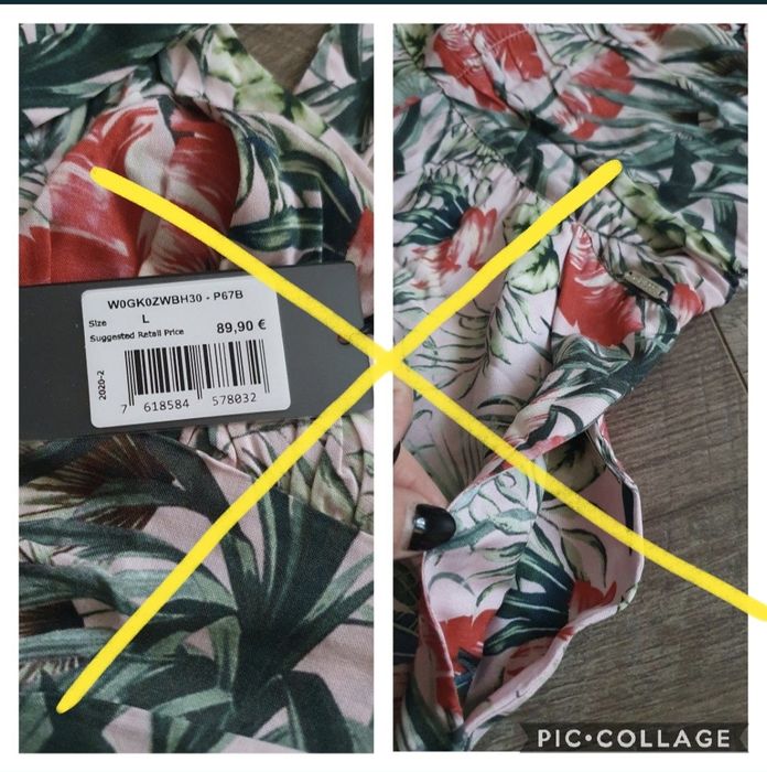 Salopeta Guess marimea L si bustiera sport marimea XL, noi