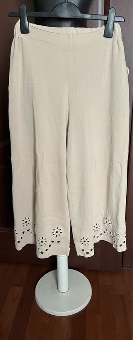 Pantaloni cullotes bej