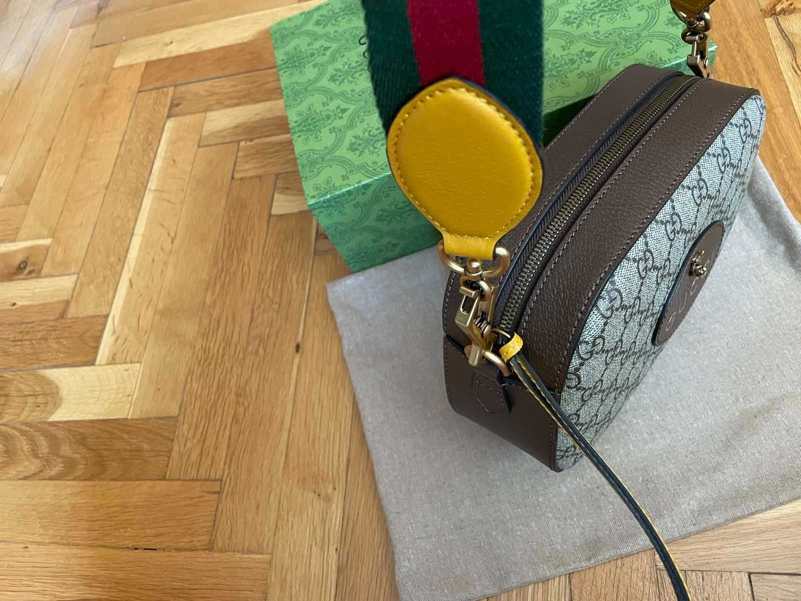 Чанта Gucci Гучи Marmont Neo Vintage Tiger Head Canvas Златно GG лого
