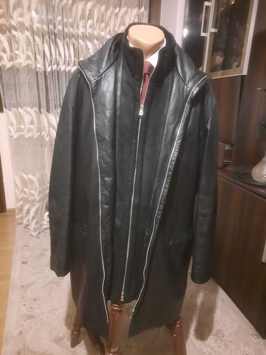 Jacheta de piele miel Hugo Boss