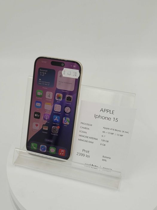 Iphone 15 128GB Bat 99 Garantie 24 Luni CashBox