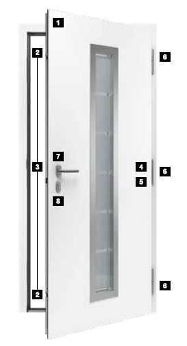 Usa metalica de exterior, de intrare in casa, usa Hormann, 1100x2100